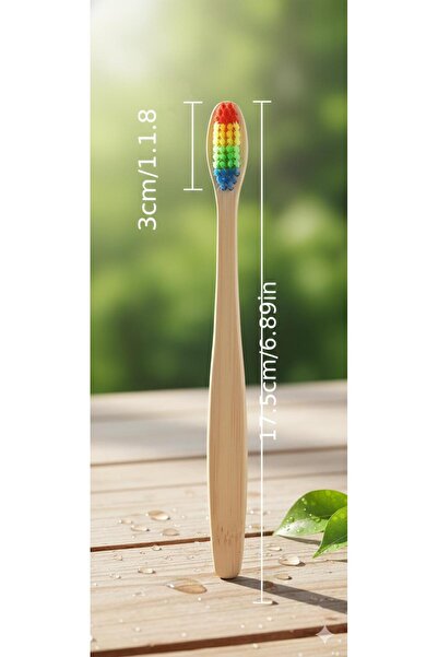 Orivra 3 Pack Natural Bamboo Toothbrush