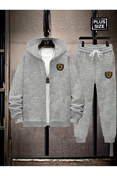 bellanova طقم رياضي رجالي مكون من بغطاء رأس قطع – طقم مكون من قطعتين، طباعة ر...