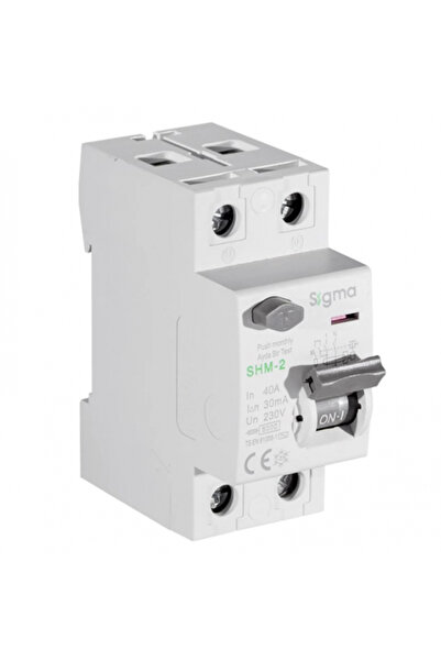Sigma 2x40A 30mA 6kA AC Tip Monofaze Kaçak Akım Koruma Rolesi