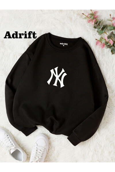 donamod سويت شيرت برقبة دائرية مطبوع للجنسين من Ny Yankes