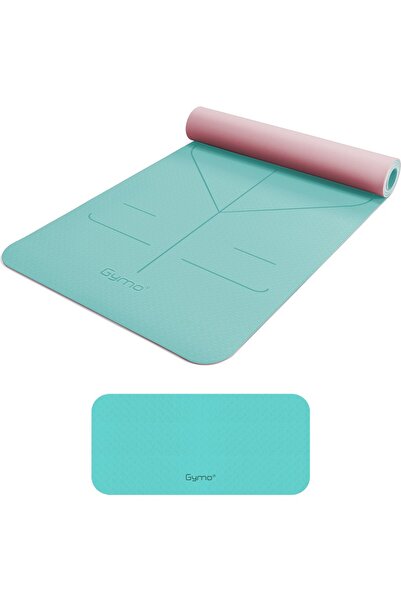 Gymo Hizalamalı Yoga Matı Pilates Minderi Diz Dirsek Koruyucu Matlı Set 6mm T...