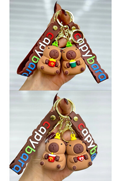 HERALDİS Capybara Cute Silicone Keychain - Green Sulfate Capybara