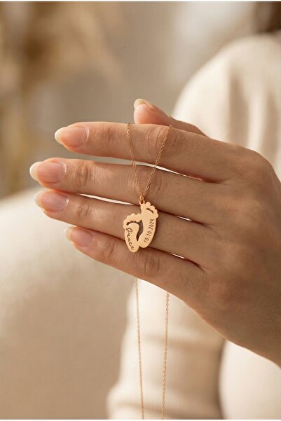 neshely jewelry 925 Ayar Orjinal Gümüş Kişiselleştirilebilir İsimli Anne-Bebe...