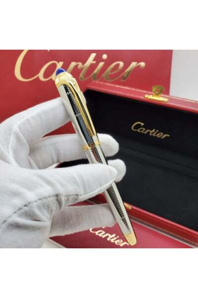 Cartier قلم كارتير لويس بنقوش مفرغة مع رأس مرصع