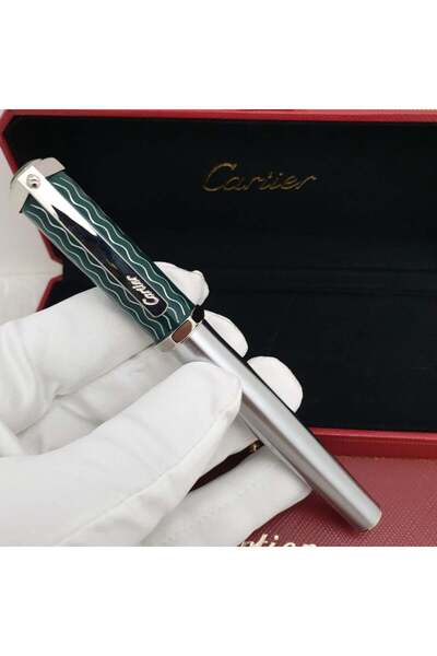 Cartier قلم كارتير سانتوس بنقوش مربعة