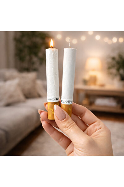 YAMYBEECANDLES 2’Li Mini Şamdan Mum