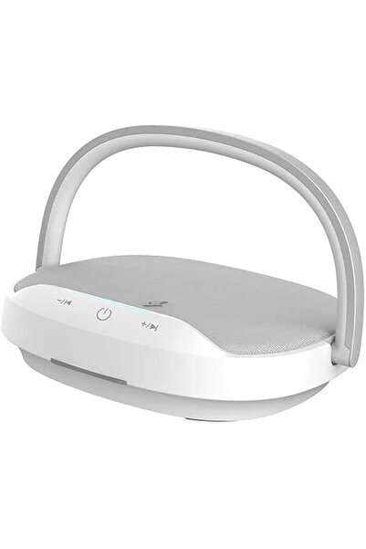 WIWU مصباح مكتبي مزود بسماعة قابلة للشحن اللاسلكي بقوة 15 واط - فضي