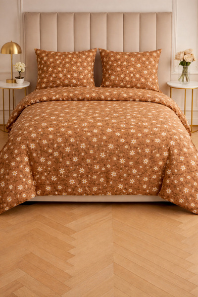 Loova Σεντόνι με λάστιχο τεμάχια Σετ παπλωματοθήκης Διπλό χαμομήλι 100% Βαμβά...