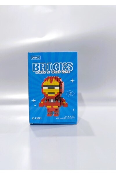 Twins Stars Marvel Karakterleri Bricks 3D Yapı Blokları Puzzle Mini İron Man