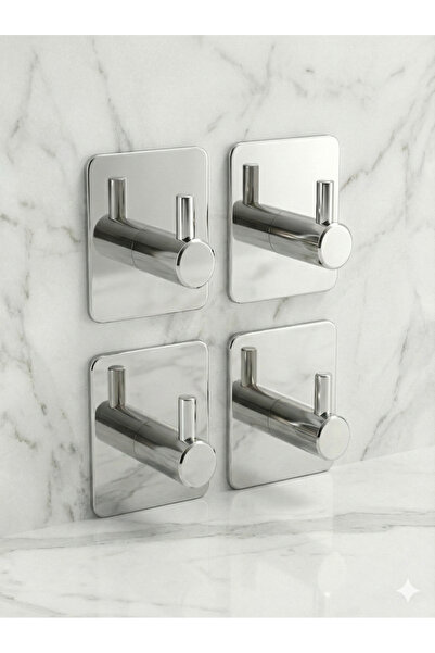 Staal 4’lü Metalik Askı Seti – 304 Paslanmaz Çelik, Duvar Tipi, Banyo & Mutfa...