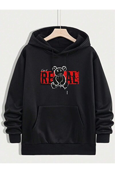 donamod Hanorac căptușit cu șnur din seria Coko, cu grafică de urs și litere,...