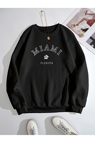 donamod Unisex Γυναικείο/Ανδρικό γράμμα και φλοράλ στάμπα φούτερ