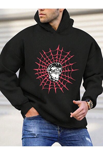 donamod Hanorac cu imprimeu cu craniu