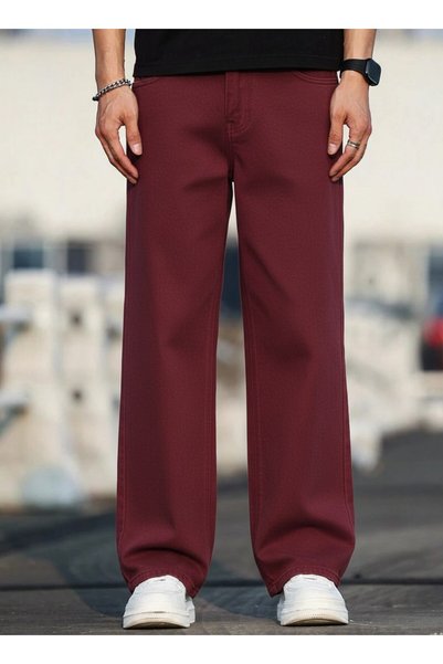 Wekame Erkek Baggy Fit Denim Jean Pantolon