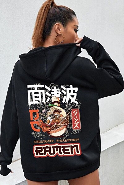 donamod Hanorac unisex cu imprimeu Ramen KP-ALB-RAMEN