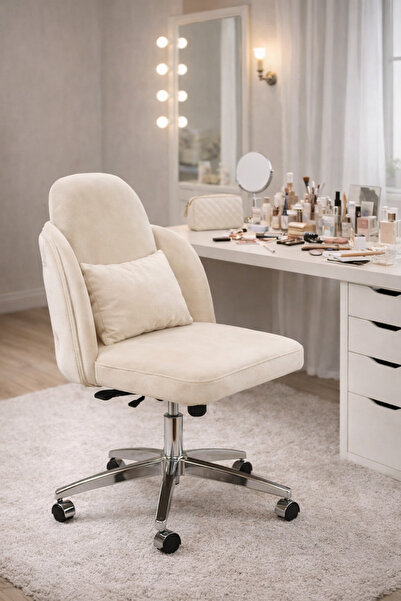 SR Dekoratif Çalışma Sandalyesi – Makyaj Masası, Butik ve Kamera Önü Kullanım