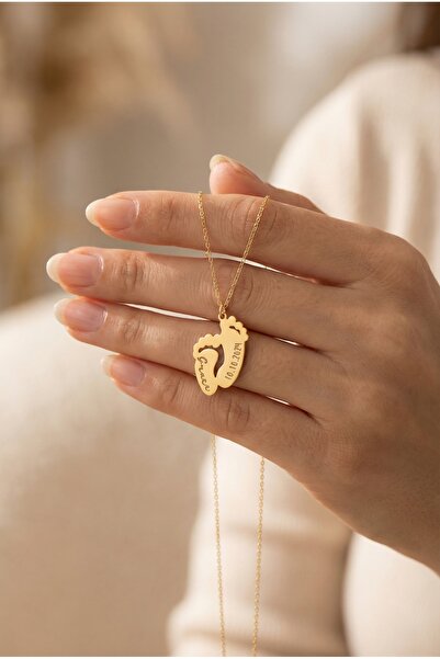 neshely jewelry 925 Ayar Orjinal Gümüş Kişiselleştirilebilir İsimli Anne-Bebe...