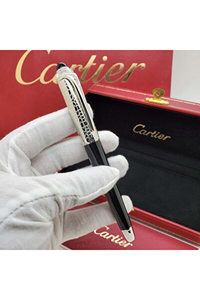 Cartier قلم كارتير لويس بنقوش مفرغة مع رأس مرصع