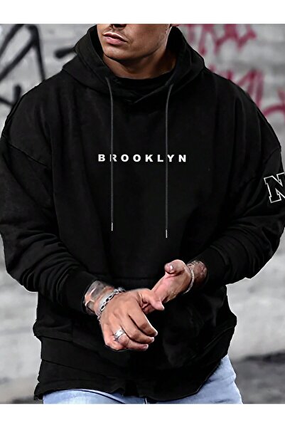 donamod سترة بغطاء للرأس من سلسلة كوكو Manfinity Homme Letter Graphic Kangaro...