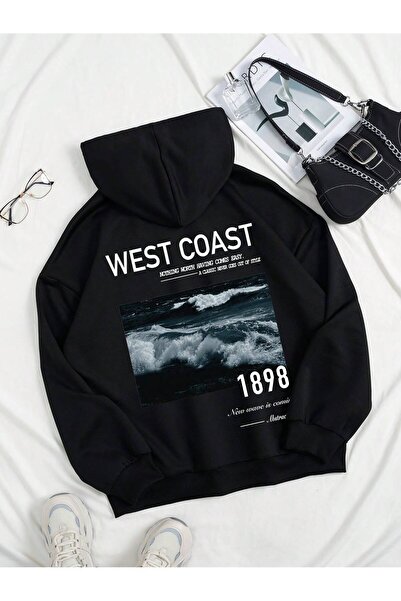 donamod Coke series Slogan Graphic Drawstring Hoodie