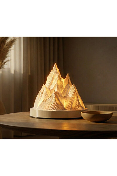 Volen lab Led Masa Lambası – Dekoratif Dağ Formu Usb Kablolu