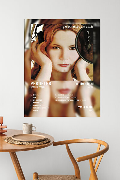 postercraft Şebnem Ferah Perdeler Albüm Tasarım Modern Panel Tablo Poster