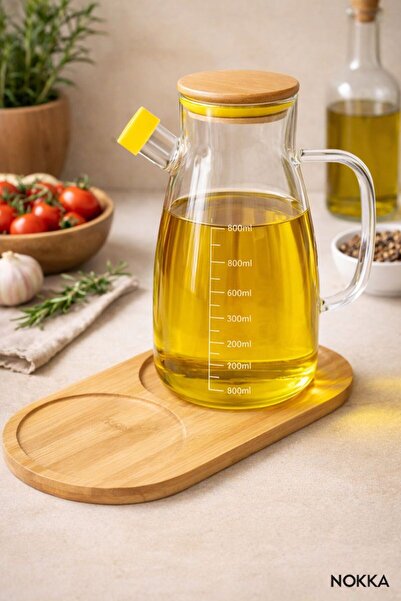 NOKKA Bambu 2 Bölmeli Sunumluk, Oval Tabak ,Yağdanlık Altı 12x24 cm