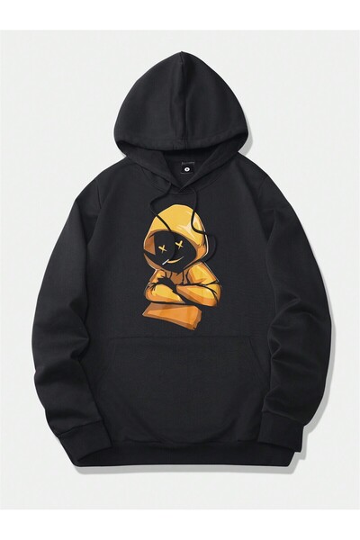 donamod Hanorac cu șnur din seria Coko, cu grafică de desene animate, cu buzu...