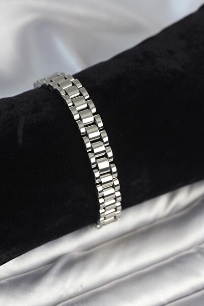 Inure Jewelry 316L Steel Silver Color 9 mm Thickness Men's Bracelet