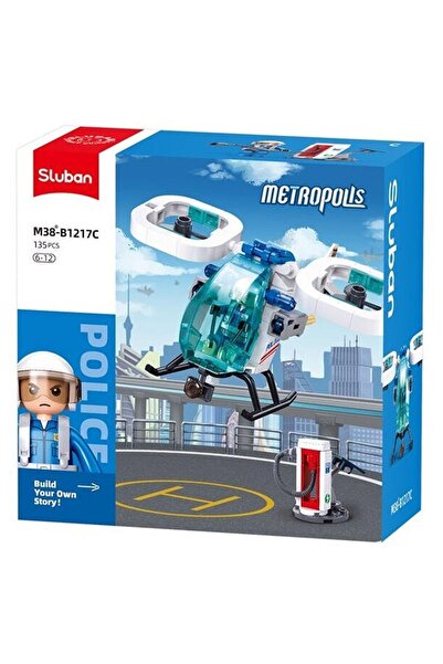 Sluban Set de construcție Metropolis, 135 de piese, Patrulă Aeriană -