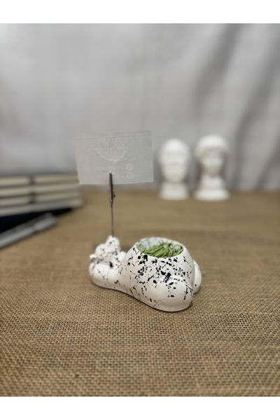 PAYATASARIM طقم مكتب من الخرسانة يتضمن حامل ملاحظات على شكل دمية دب ومشبك ورق