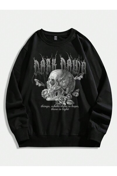 donamod سلسلة كوكو روموي ستريت لايف للرجال بشعار وطباعة جمجمة