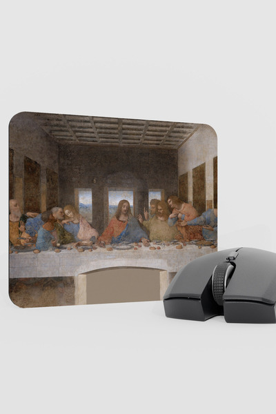 mousepad bastir Leonardo Da Vinci The Last Supper V2 22X18 Gaming Rubber Anti...