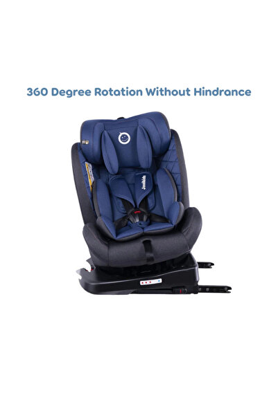 Hibobi Premium مقعد سيارة دوار 360 درجة بنظام ISOFIX مع حزام علوي، مناسب للأط...