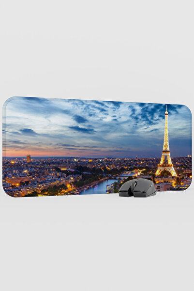 mousepad bastir Paris Eiffel Tower France V2 70X30 XL Gaming Rubber Non-Slip ...