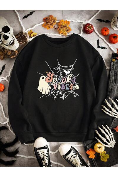 donamod سويت شيرت مبطن حراري بطبعة الهالوين من سلسلة Coke