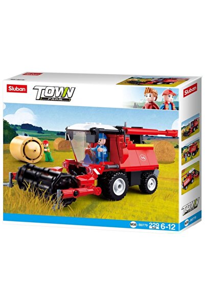 Sluban Set de construcții agricole, 229 piese, Combină agricolă -
