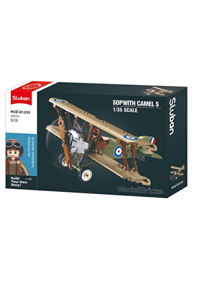 Sluban Set de construcții, modele, 293 piese, avion de vânătoare, Camel S -