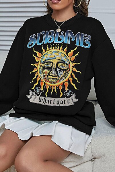 donamod Hanorac oversize, cu 3 fire, cu croiala liberă, cu imprimeu subliniat...