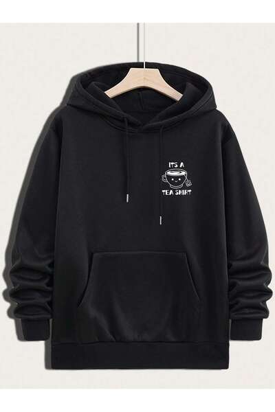 donamod سترة بغطاء للرأس بتصميم رسومات Kangaroo Pocket من سلسلة Coko