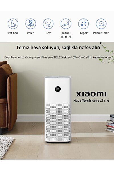 Xiaomi Hava Temizleme Anti Alerjik Mi Air Akıllı 48m2 etkili Hava Temizleyici