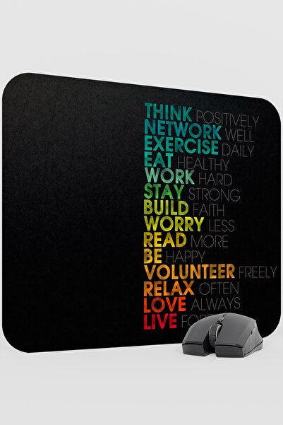 mousepad bastir Motto Slogan Motivasyon V2 48X40 XL Gaming Rubber Non-Slip Ba...