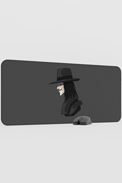 mousepad bastir وسادة ماوس V For Vendetta V5 90x40 XXL للألعاب مصنوعة من المط...