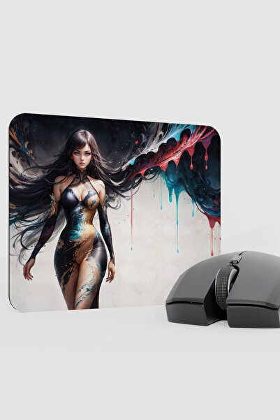 mousepad bastir Digital Art Anime Female Figure V5 22X18 Gaming Rubber Non-Sl...