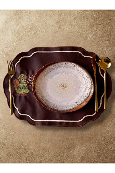 LİONYA DESİGN 2'li Vintage Sincap Nakışlı Premium Duck Kumaş Amerikan Servisi...