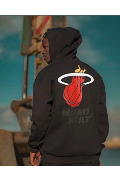 donamod Bărbați Negru cu imprimeu supradimensionat cu glugă Swea tricou benis...