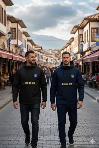 SARI Kosovo Kosova Half Zippered Raincoat