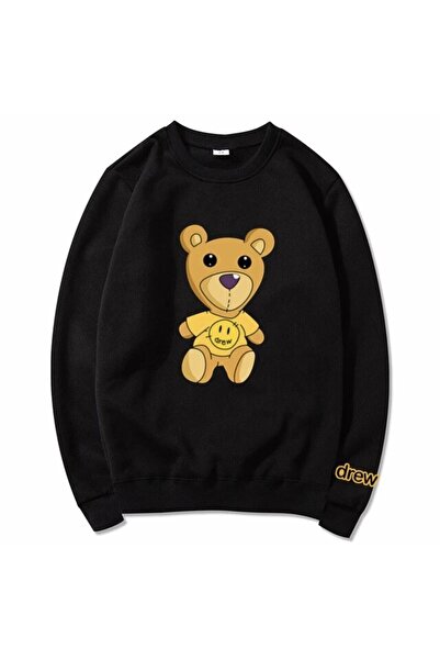 donamod سويت شيرت نسائي من القطن بتصميم خاص مطبوع عليه دمية دب من درو LDYDRA1...