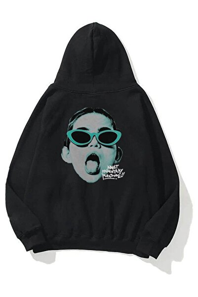 donamod Hanorac negru Unisex Pleasure Trndz1392