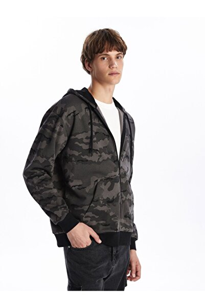 LC Waikiki Ανδρικό φούτερ με μακρυμάνικο φερμουάρ με κουκούλα